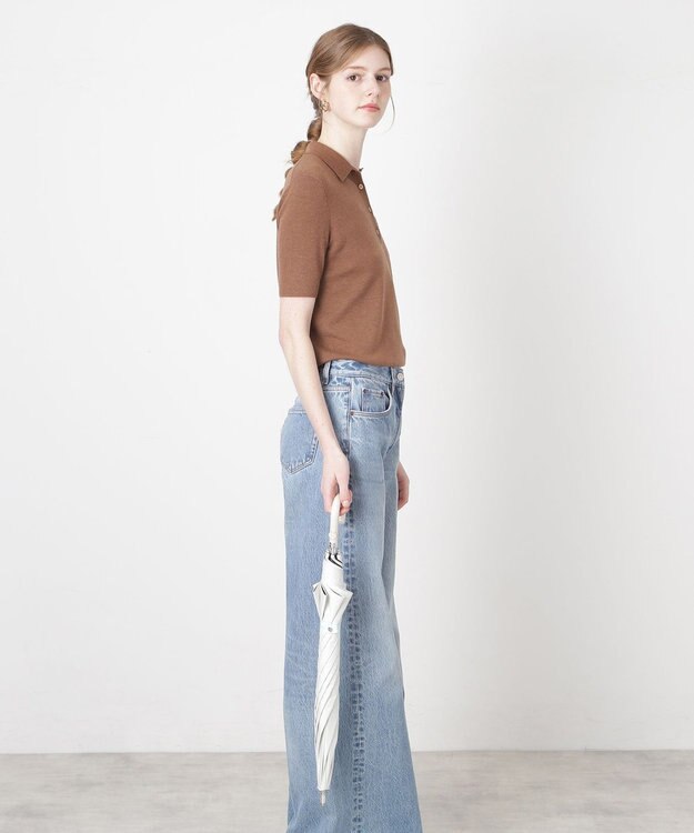 MOONBAT 【一級遮光/軽量】PAUL & JOE 晴雨兼用 日傘 長傘 ワンポイント ヌネット ホワイト