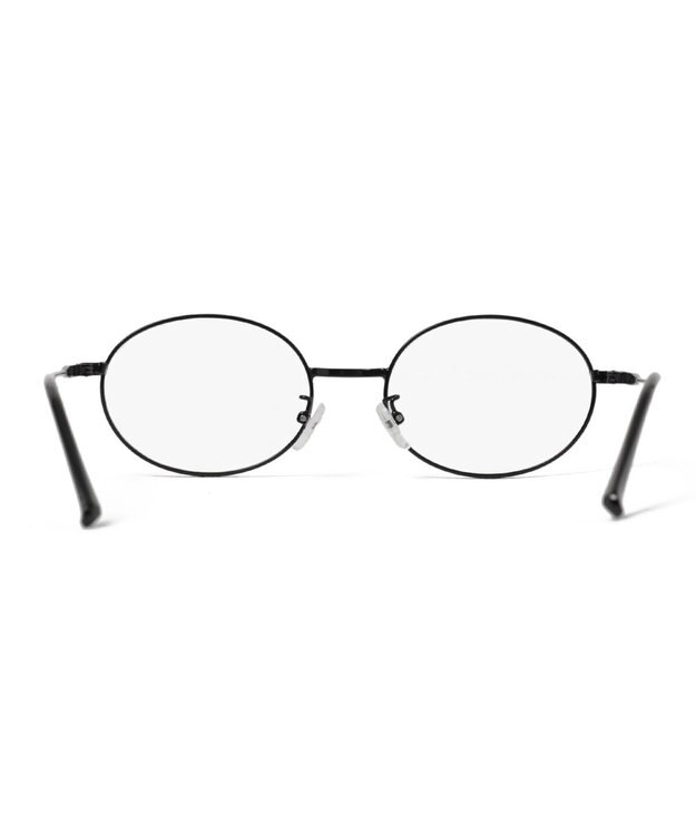 WEGO 【ユニセックス着用ITEM】オーバルメタルフレームアイウェア ブラック