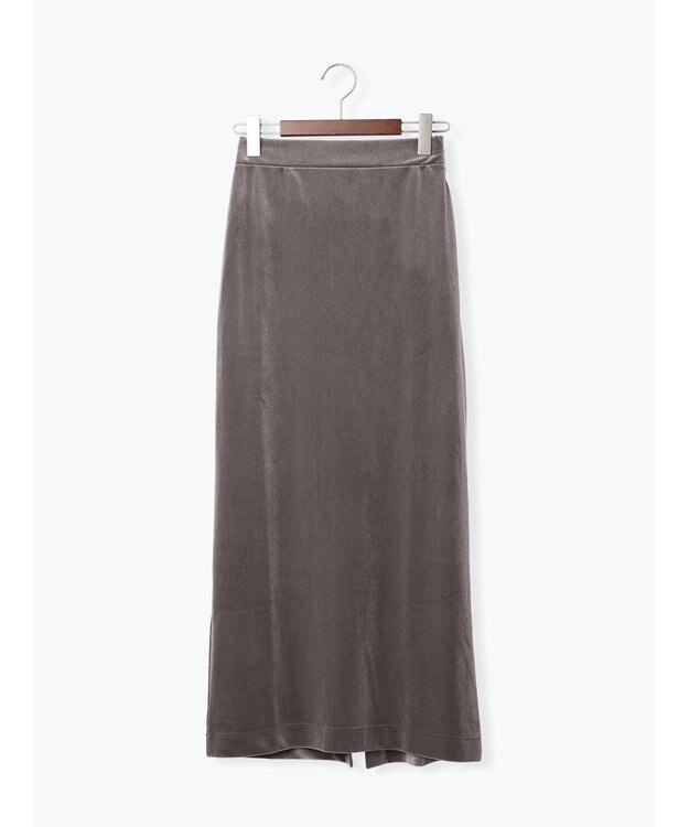 Te chichi ベロアナロースカート《2025Autumn catalog vol.2 item》 グレー