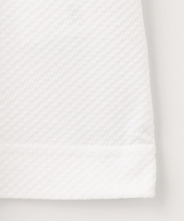 JOSEPH ABBOUD 【オーガニックコットン】ブロックサッカー Tシャツ ホワイト系