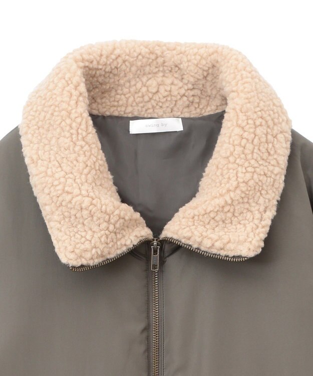 Green Parks ・ｓｗｉｎｇ　ｂｙ　中綿スタンドカラーミリタリーコー Khaki