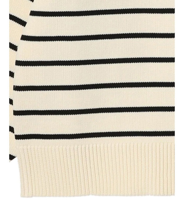 Green Parks ・ｎｏｖｅｍ９　ボーダーエアーニットプルオーバー Ivory