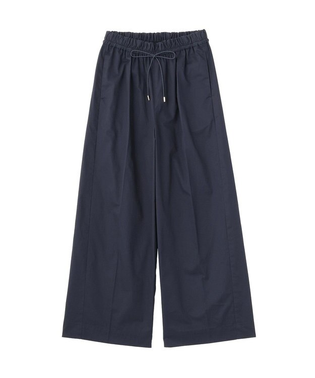 YECCA VECCA コットンイージー切替ワイドパンツ Navy