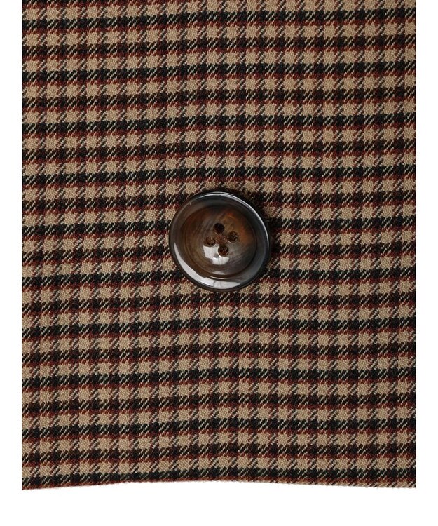 earth music&ecology チェックショートジャケット Brown