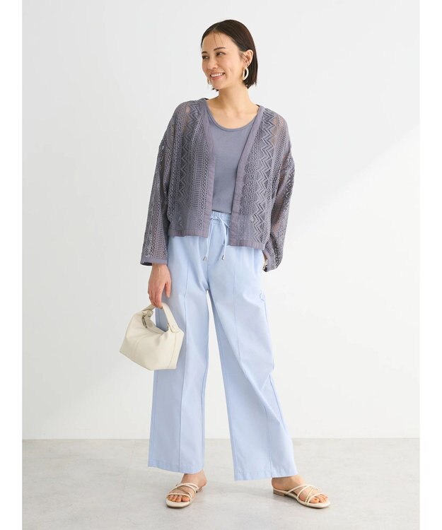 Green Parks ＳＥＴ２点　レースカーデ＋タンクトップ Dark Blue