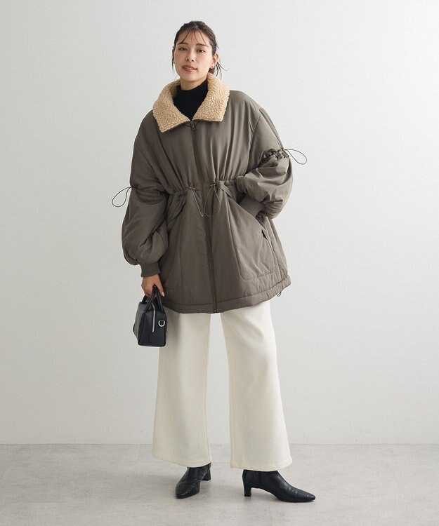 Green Parks ・ｓｗｉｎｇ　ｂｙ　中綿スタンドカラーミリタリーコー Khaki