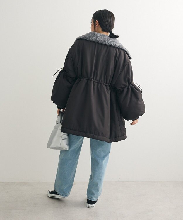 Green Parks ・ｓｗｉｎｇ　ｂｙ　中綿スタンドカラーミリタリーコー Black