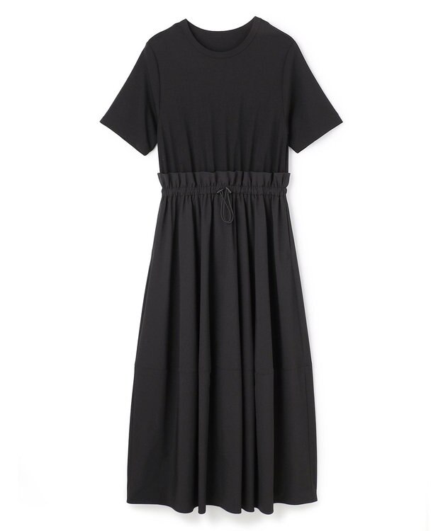 UNFILO BEAUTY FORM-T コンビワンピース ブラック×ブラック