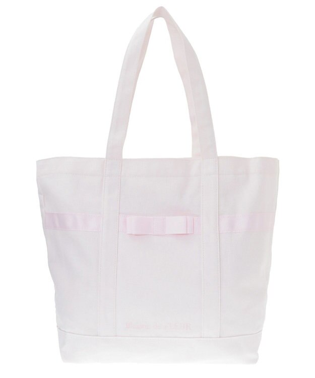 Maison de FLEUR ピンクマニアマルチポケット帆布トートMバッグ Pink