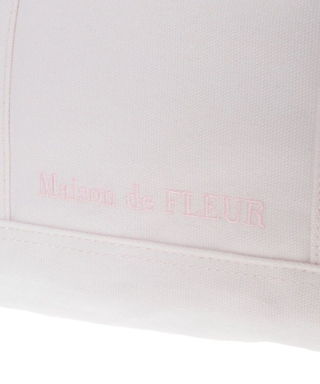 Maison de FLEUR ピンクマニアマルチポケット帆布トートMバッグ Pink