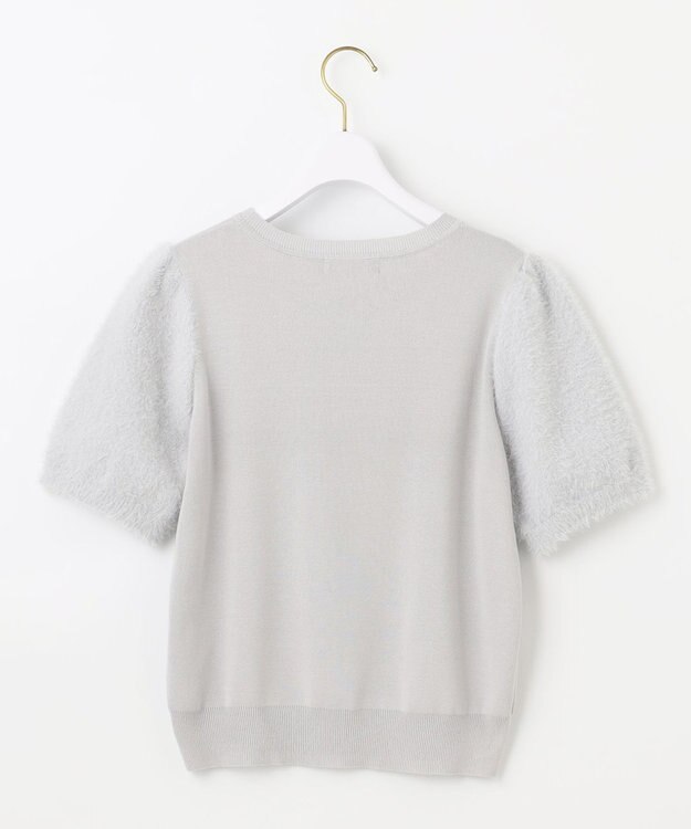 ANY SIS 【洗える】シャギースリーブ ニット ライトグレー