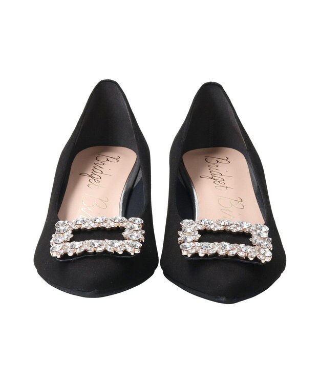 Bridget Birkin 【Bridget Birkin】ポインテッドビジューパンプス ブラックスウェード