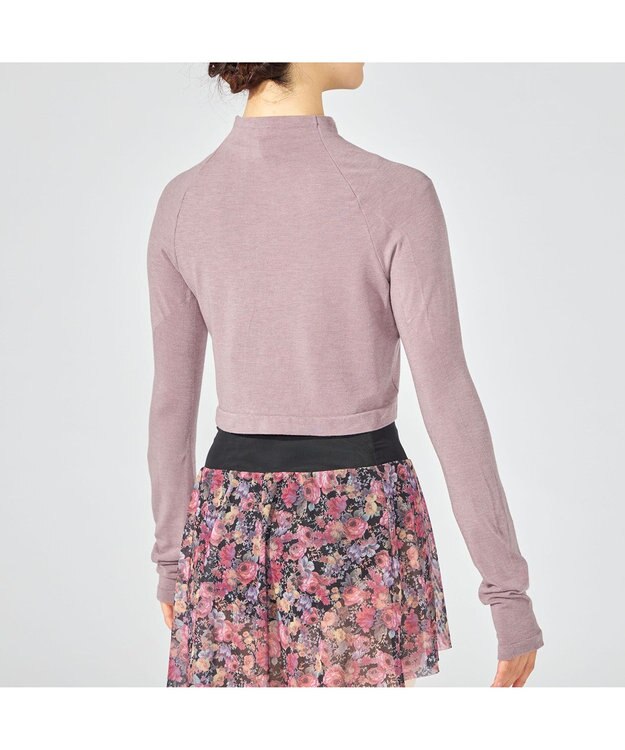 Chacott モックネック・ショートトップ (サーモギア(R)糸使用） グレイッシュライラック