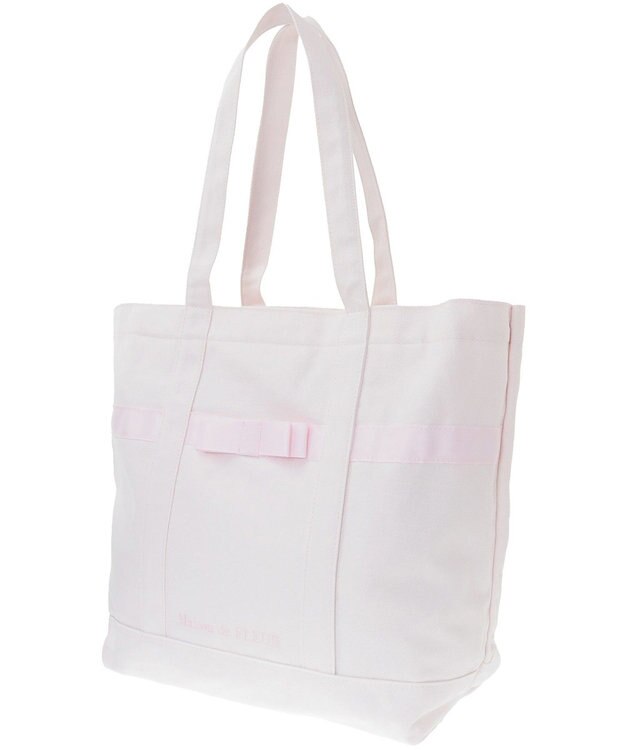 Maison de FLEUR ピンクマニアマルチポケット帆布トートMバッグ Pink