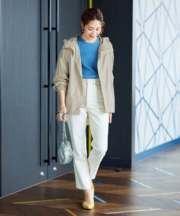 Tiaclasse 【洗える】撥水ドロストマウンテンパーカ― グレージュ