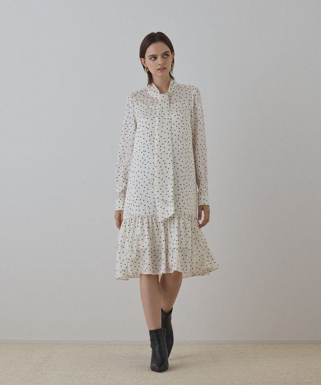 GRACE CONTINENTAL ランダムドットボウタイワンピース キナリ