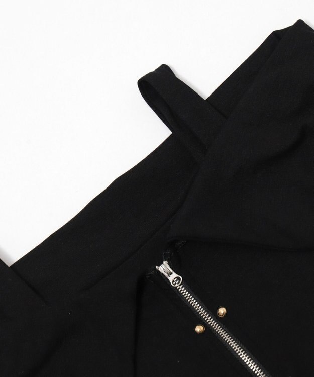 WEGO オフショルスタッズデザイントップ ブラック