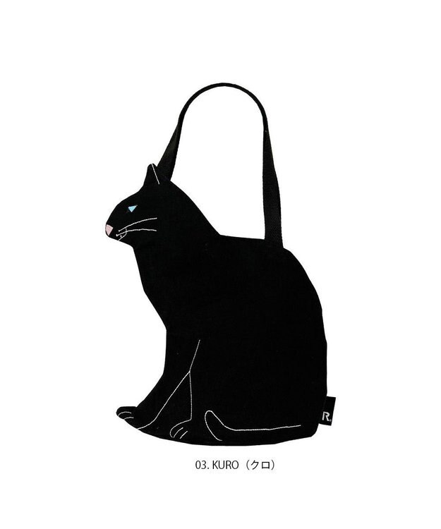 ROOTOTE 1110【ネコトート】EU.デリ.オスワリネコ-A 03：クロ