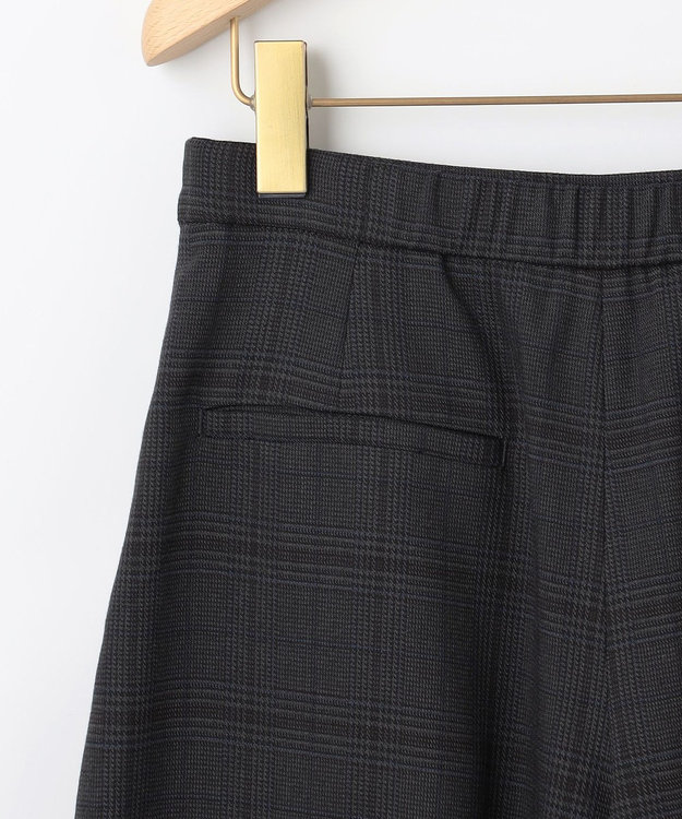 組曲 ハンサムツイルキュロット パンツ チャコールチェック系3