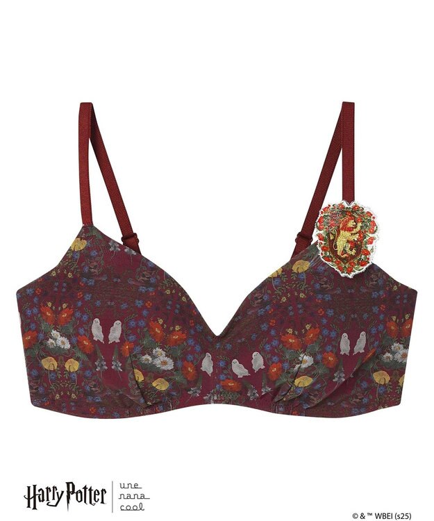 une nana cool 【ハリー・ポッターコラボ】364 シンプル ノンワイヤーブラ レッド