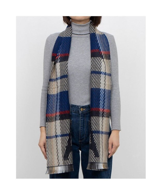 UNBILLION カシュネ cache nez / エッフェルチェックマフラー ネイビー