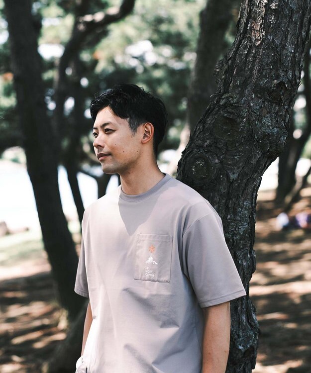 SHARE PARK MENS 【UVカット・吸水速乾・ストレッチ・軽量 】ポケットロゴTシャツ（L・XLサイズ） グレー系