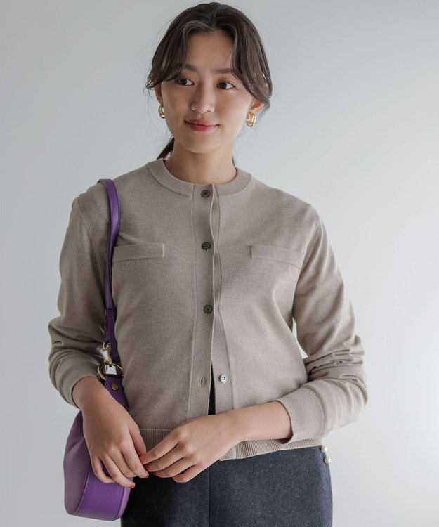 組曲 S ニューシックニット カーディガン ベージュ系