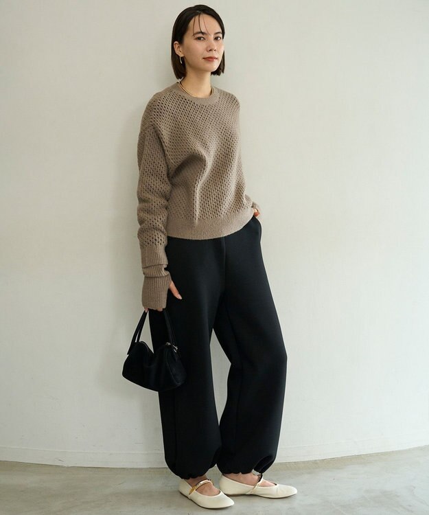 UNFILO 【WEB/一部店舗限定】ふわふわニット アームウォーマー モカ