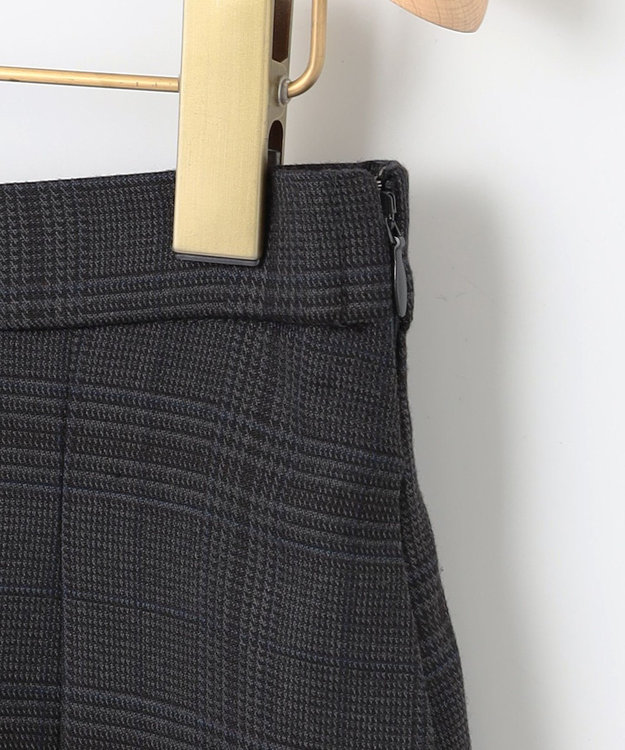 組曲 ハンサムツイルキュロット パンツ チャコールチェック系3
