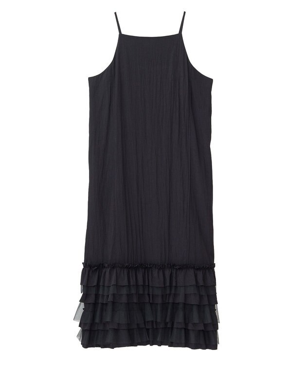 YECCA VECCA ラッフルキャミワンピース Camel