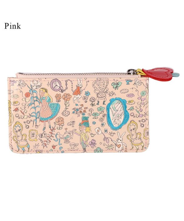 tsumori chisato CARRY 不思議の国のアリス フラグメントケース 【ミニマルなキャッシュレススタイルにピッタリ】 ピンク