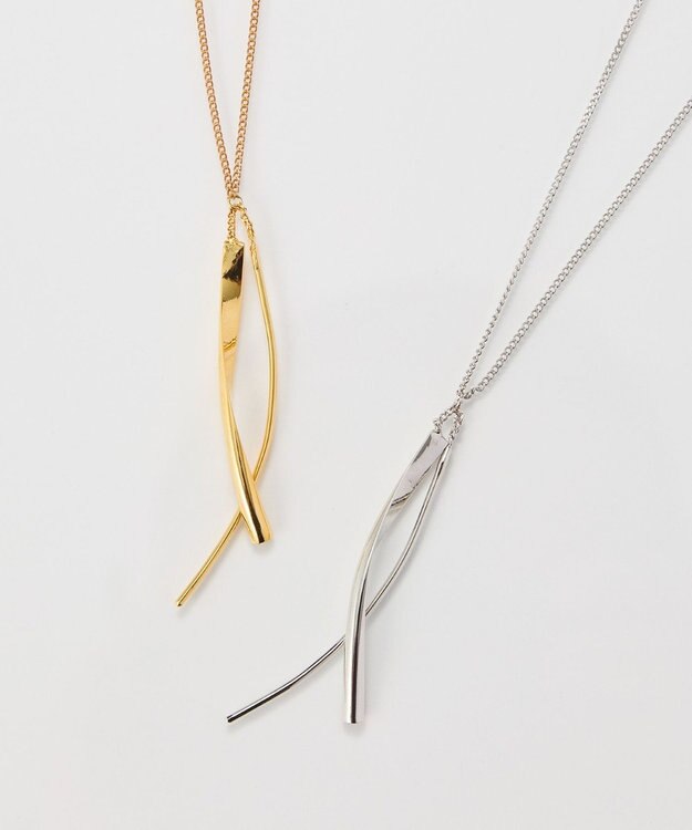 Phoebe 【金属アレルギー対応】ツインカーブYラインネックレス　ゴールド/全長:67～70cm/ニッケルフリー ゴールド