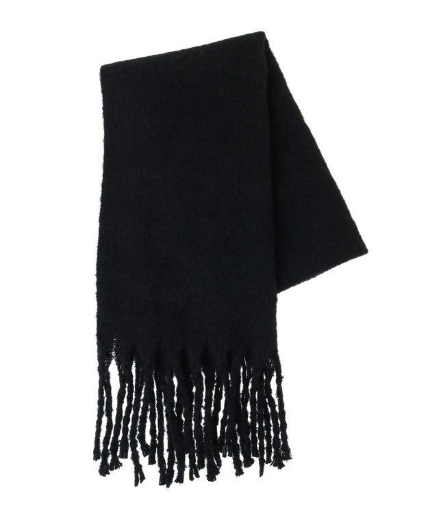 Green Parks ・ソリッドスラブニットマフラー Black