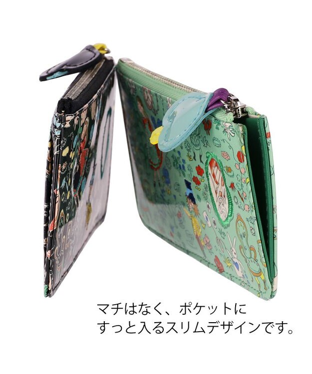 tsumori chisato CARRY 不思議の国のアリス フラグメントケース 【ミニマルなキャッシュレススタイルにピッタリ】 グリーン