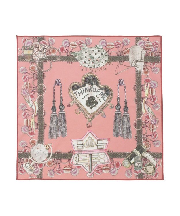 MOONBAT SWASH LONDON(スウォッシュロンドン） コットンハンカチーフ THINK OF ME 52×52 日本製 ピンク