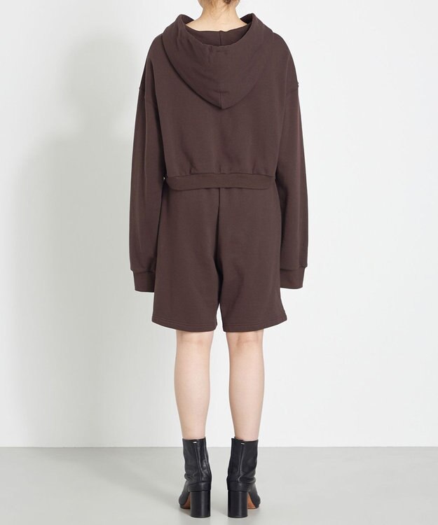 NAVE クロップドフーディ ダークブラウン系