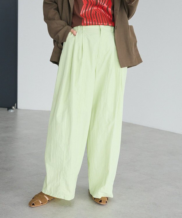 CRAFT STANDARD BOUTIQUE コットンナイロンカーブパンツ Light Green