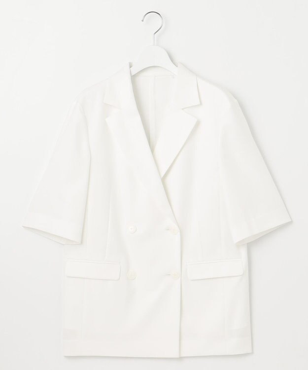 自由区 【洗える】ハーフスリーブ ジャケット オフ