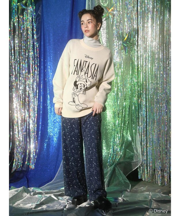 Green Parks ＦＡＮＴＡＳＩＡ／サイドライン柄パンツ Navy