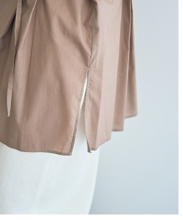 YECCA VECCA 【ORGABITS】タックロングシャツ Beige