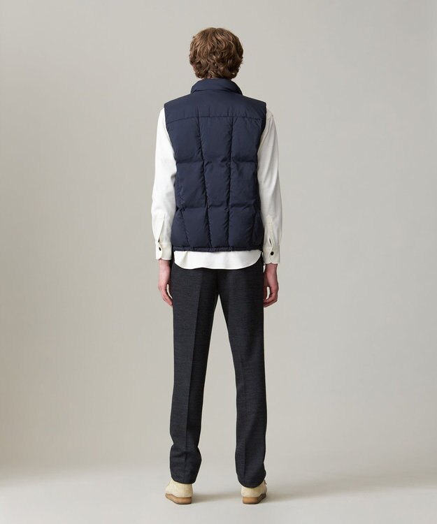 J.PRESS MEN ナイロンワッシャータフタ ダウンベスト ネイビー系