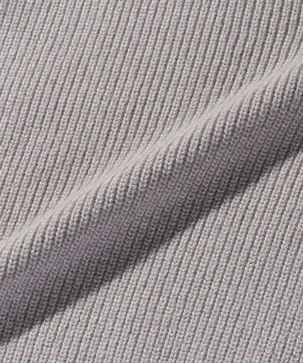 WHITE MAILS 【UNISEX】WASHI&COOMA LAMBS RIB KNIT MOCKNECK SWEATER ニットセーター グレー