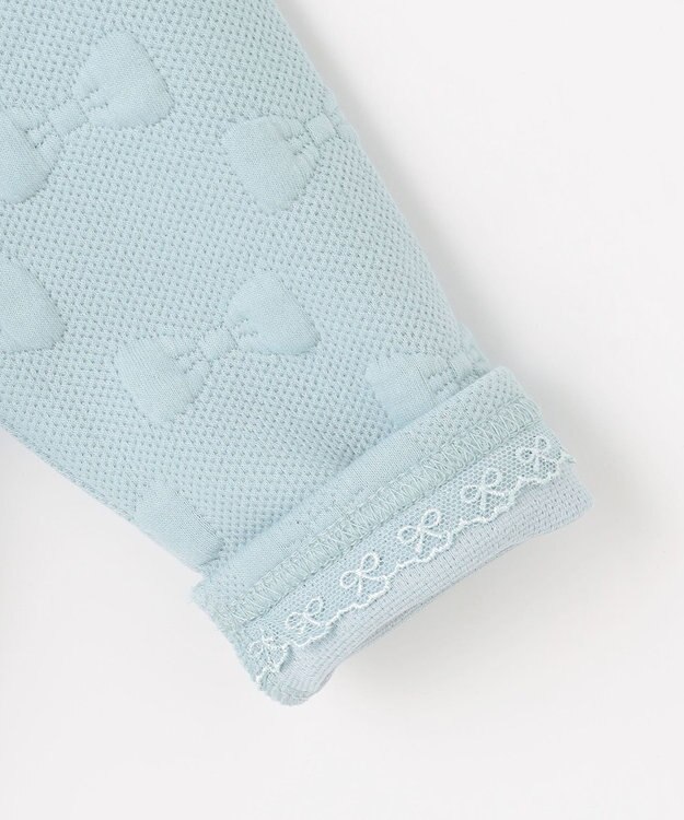 ANY KIDS リボン ジャガード カーディガン サックスブルー