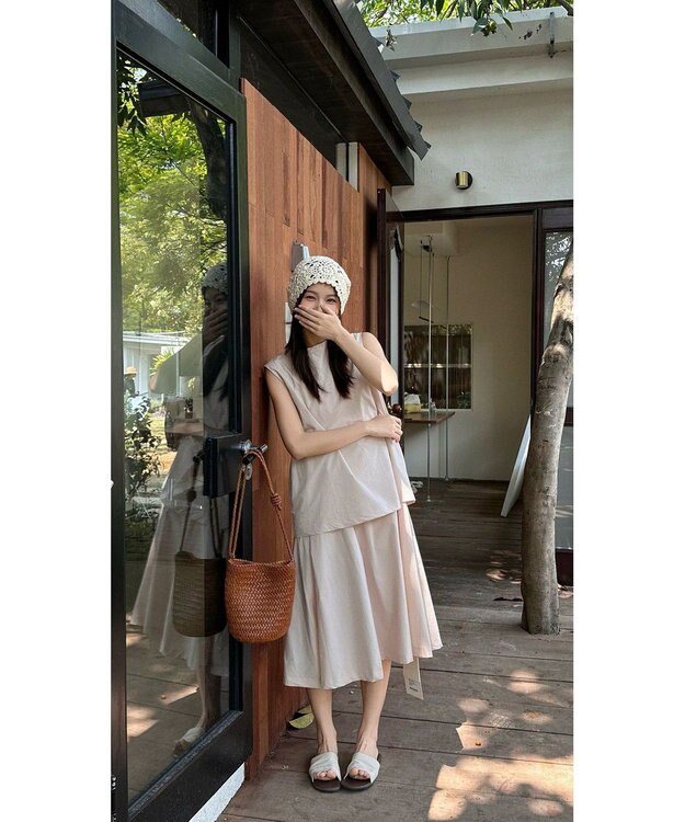 style code 大人の夏を軽やかにする 牛革 メッシュ バケットショルダー ダークブラウン