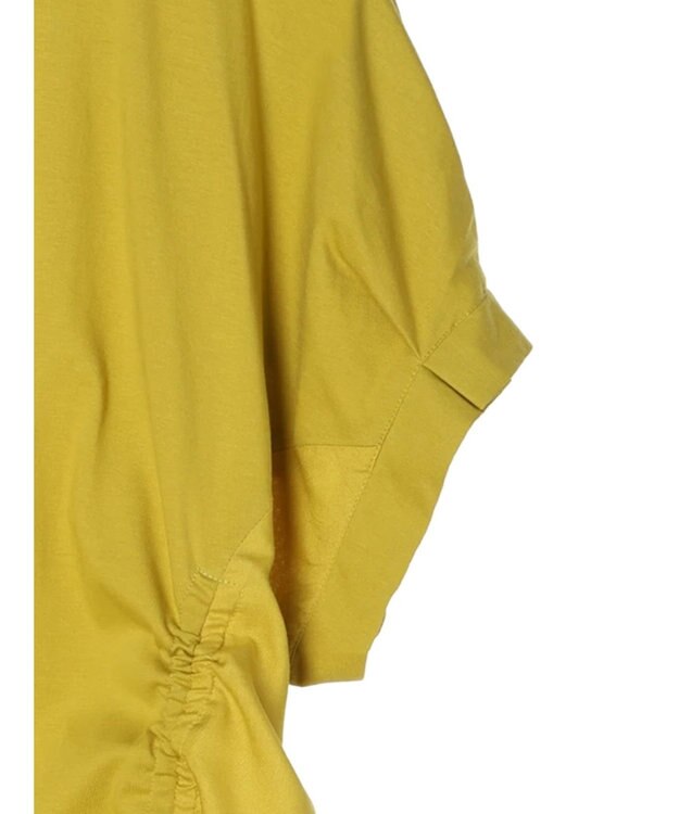 earth music&ecology ドロストギャザードッキングＴシャツ Yellow