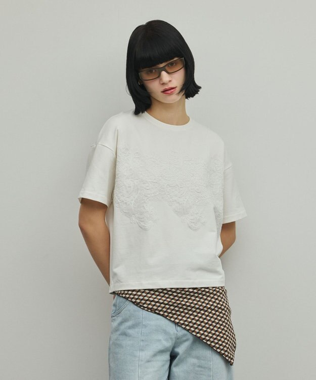 GRACE CONTINENTAL レースTシャツ ホワイト