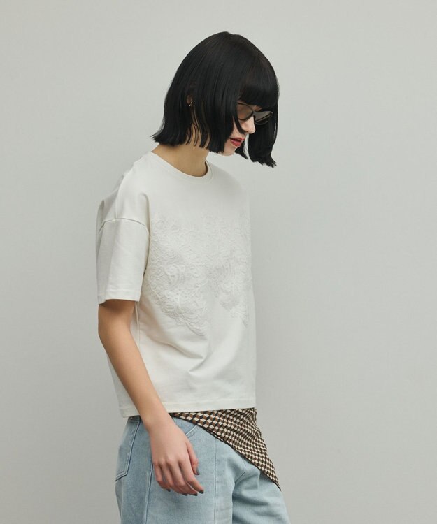 GRACE CONTINENTAL レースTシャツ ホワイト