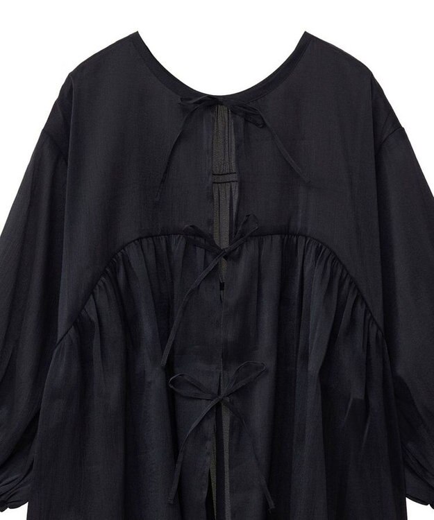 Green Parks ２ＷＡＹ　シアーギャザーチュニック Black