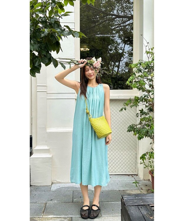 style code 大人の夏を軽やかにする 牛革 メッシュ バケットショルダー イエロー