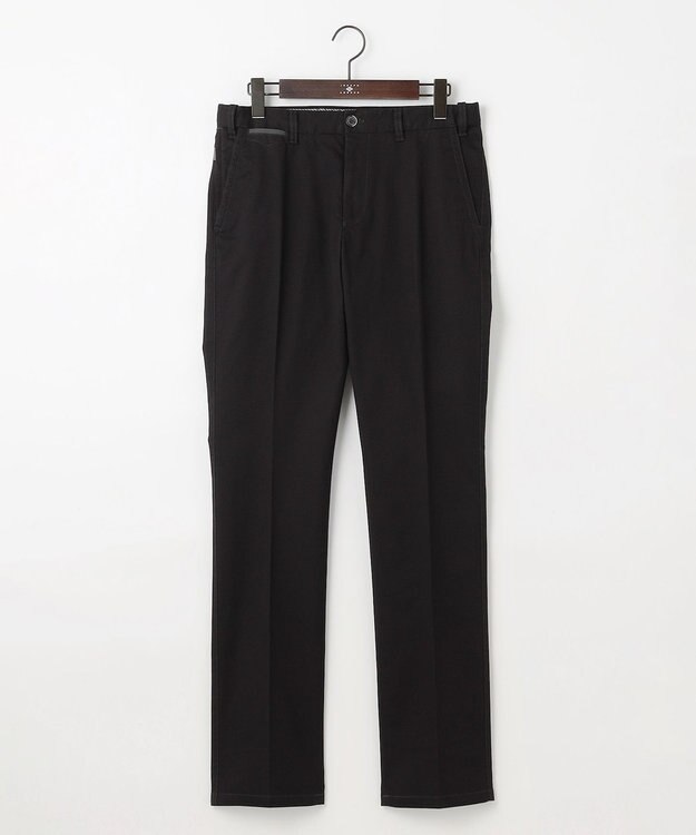 JOSEPH ABBOUD 【ウエストも伸びる！オーガニックコットン使用・25AW】トリコチンストレッチ パンツ ブラック系